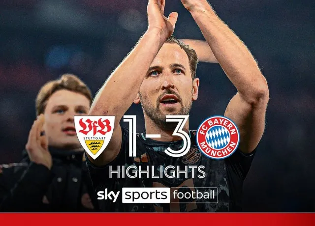 Bayern bỏ xa Leverkusen tới 11 điểm sau trận thắng Stuttgart